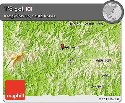 Physical 3D Map of T'ŏ-gol