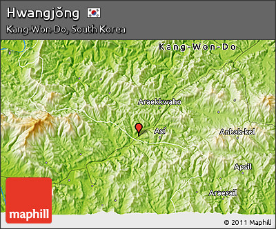 Physical 3D Map of Hwangjŏng