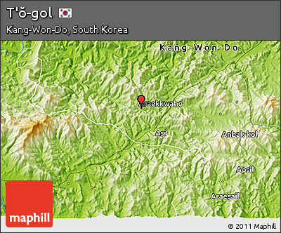 Physical 3D Map of T'ŏ-gol