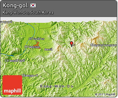 Physical 3D Map of Kong-gol