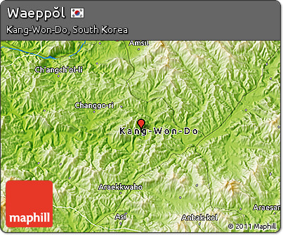 Physical 3D Map of Waeppŏl