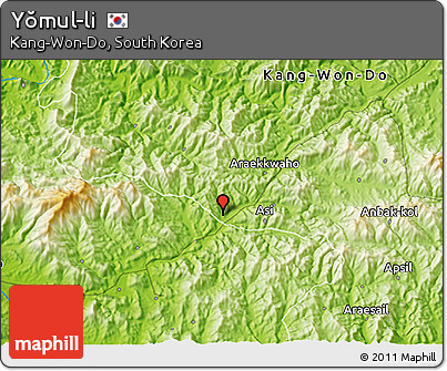 Physical 3D Map of Yŏmul-li
