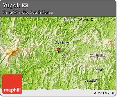 Physical 3D Map of Yugok
