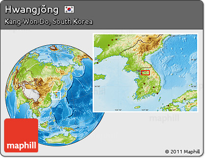 Physical Location Map of Hwangjŏng