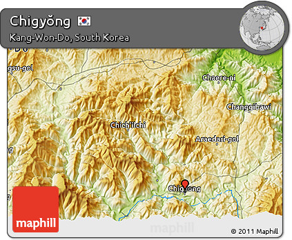 Physical 3D Map of Chigyŏng