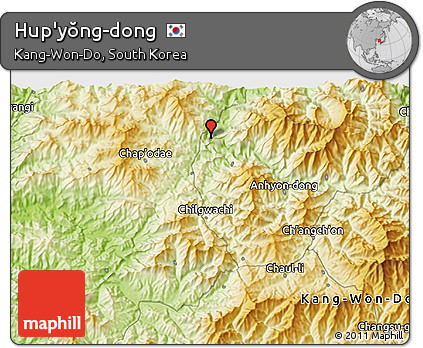 Physical 3D Map of Hup'yŏng-dong