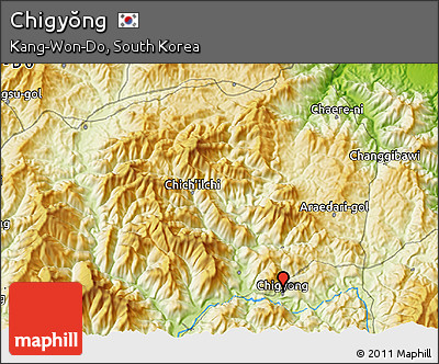 Physical 3D Map of Chigyŏng