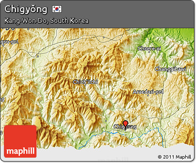 Physical 3D Map of Chigyŏng