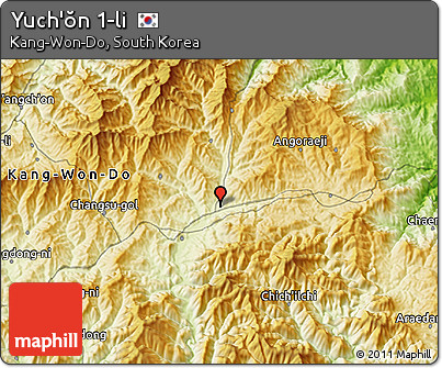 Physical 3D Map of Yuch'ŏn 1-li