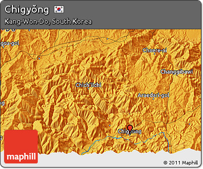 Political 3D Map of Chigyŏng