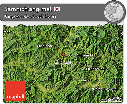 Satellite 3D Map of Samnich'ang-mal