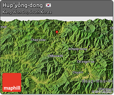 Satellite 3D Map of Hup'yŏng-dong