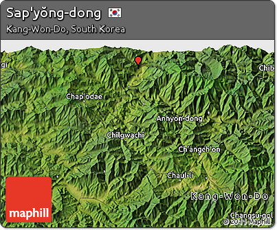 Satellite 3D Map of Sap'yŏng-dong