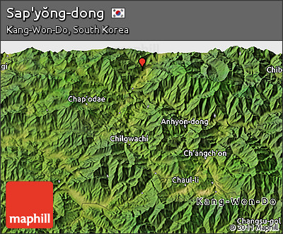 Satellite 3D Map of Sap'yŏng-dong