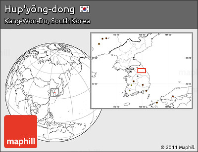 Blank Location Map of Hup'yŏng-dong