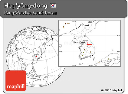 Blank Location Map of Hup'yŏng-dong