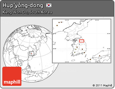 Blank Location Map of Hup'yŏng-dong