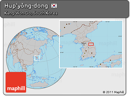 Gray Location Map of Hup'yŏng-dong