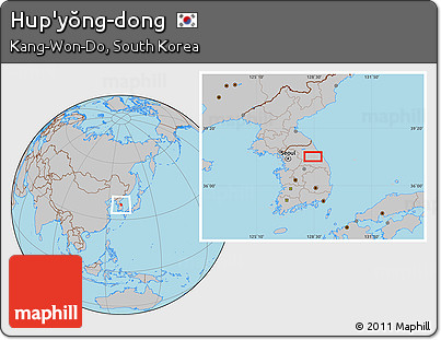 Gray Location Map of Hup'yŏng-dong