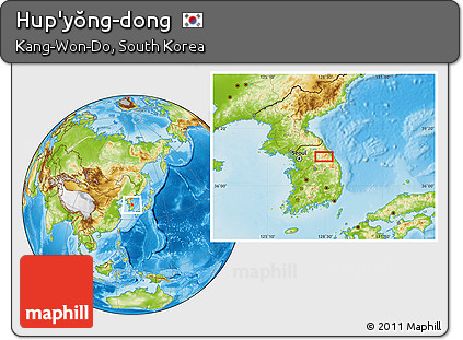Physical Location Map of Hup'yŏng-dong