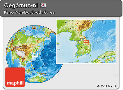 Physical Location Map of Oegŏmun-ni