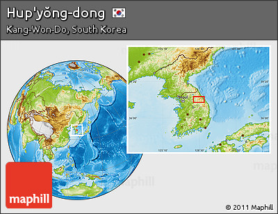 Physical Location Map of Hup'yŏng-dong