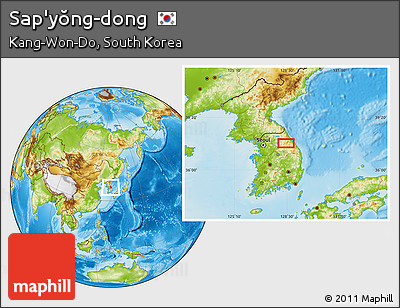 Physical Location Map of Sap'yŏng-dong
