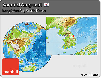 Physical Location Map of Samnich'ang-mal