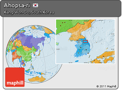 Political Location Map of Ahopsa-ri