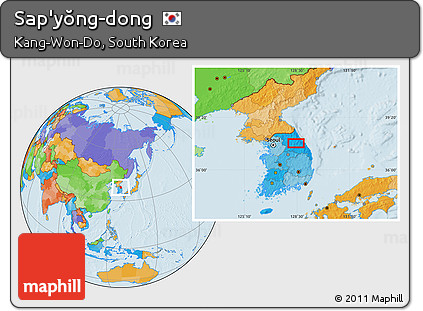 Political Location Map of Sap'yŏng-dong