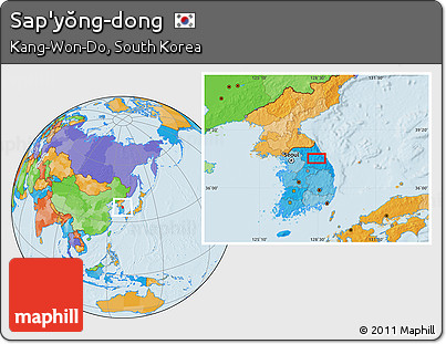 Political Location Map of Sap'yŏng-dong