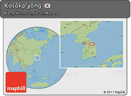 Savanna Style Location Map of Kosŏkp'yŏng