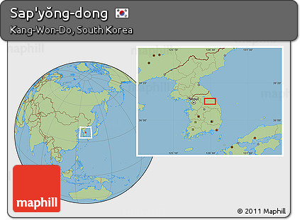 Savanna Style Location Map of Sap'yŏng-dong