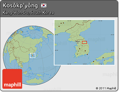 Savanna Style Location Map of Kosŏkp'yŏng