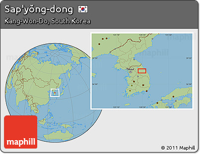Savanna Style Location Map of Sap'yŏng-dong