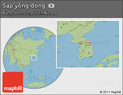Savanna Style Location Map of Sap'yŏng-dong