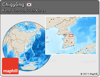 Shaded Relief Location Map of Chigyŏng