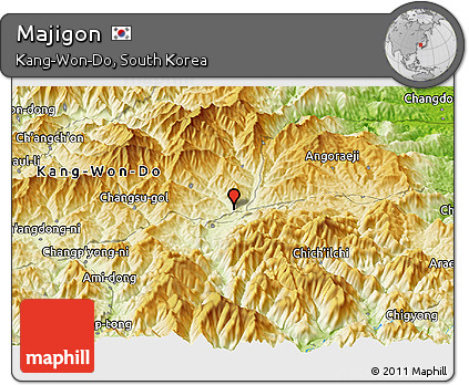 Physical Panoramic Map of Majigon