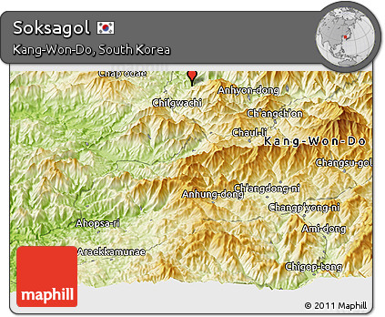 Physical Panoramic Map of Soksagol