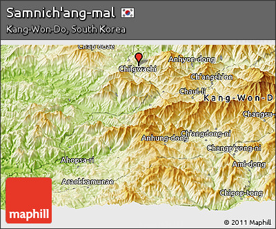 Physical Panoramic Map of Samnich'ang-mal