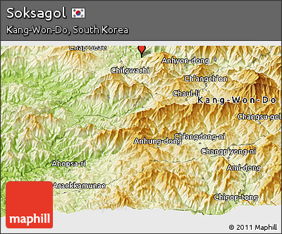Physical Panoramic Map of Soksagol