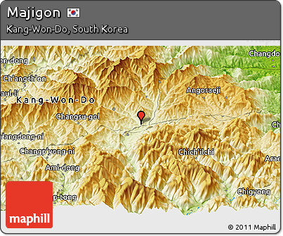Physical Panoramic Map of Majigon