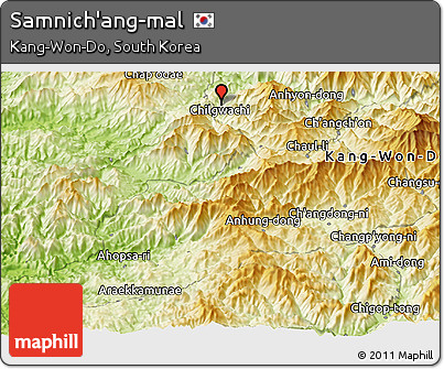 Physical Panoramic Map of Samnich'ang-mal