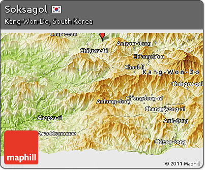 Physical Panoramic Map of Soksagol