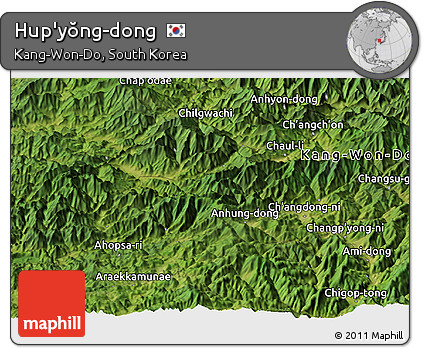 Satellite Panoramic Map of Hup'yŏng-dong