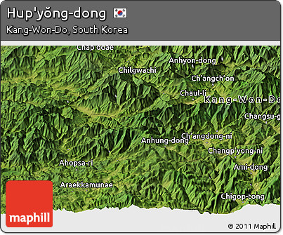 Satellite Panoramic Map of Hup'yŏng-dong