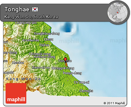 Physical 3D Map of Tonghae