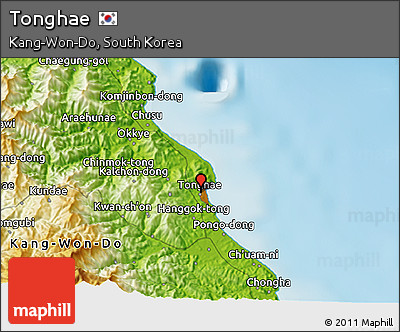 Physical 3D Map of Tonghae