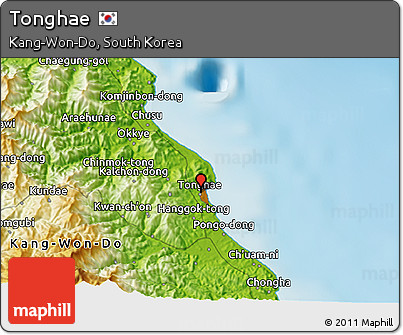 Physical 3D Map of Tonghae
