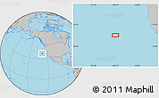 Gray Location Map of the area around 37° 42' 7" N, 129° 7' 30" W